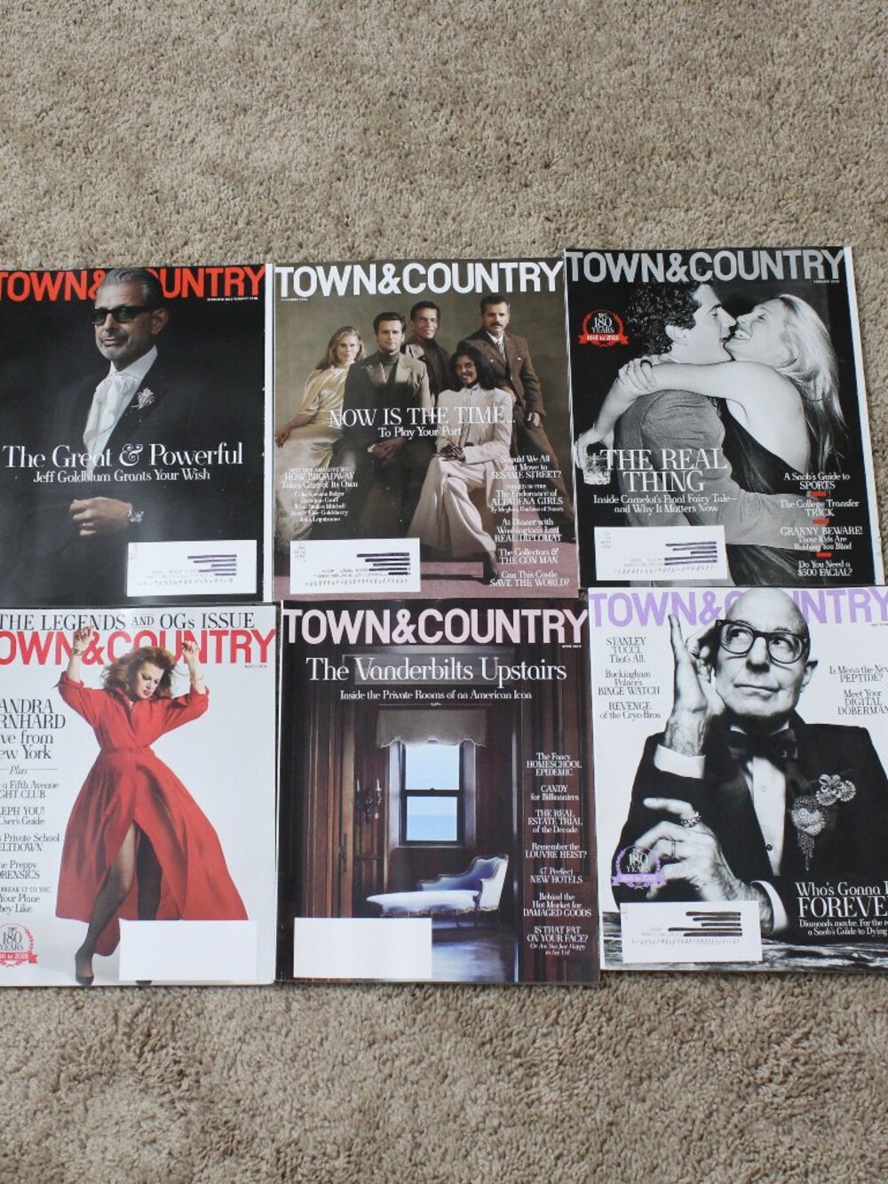 TOWN & COUNTRY Magazine Lot Of 6 Nov, Dec 2025 to May 2026 Issues For Collectors